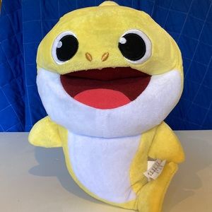 Yellow baby shark puppet plush